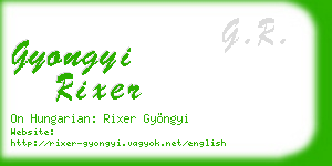 gyongyi rixer business card
