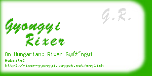 gyongyi rixer business card